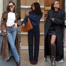 what to wear with brown boots is shown in a collage of brown boot outfits 