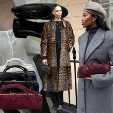 a collage of celebrity, influencer, and product images featuring the most-wanted luxury buys of winter 2025