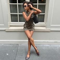 leopard print mini dress